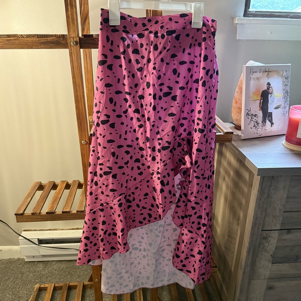 Polka Dot Midi Skirt
